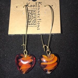 Kool Konnection glass gold/Brown hearts 💕